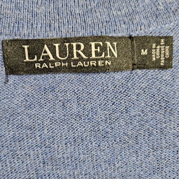 Ralph Lauren Black Label Ladies Cotton Cashmere Blazer-style Cardigan Indigo M - Picture 12 of 15